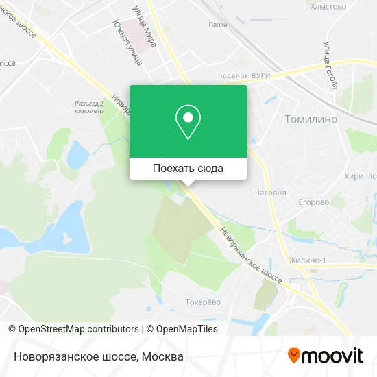 Карта Новорязанское шоссе