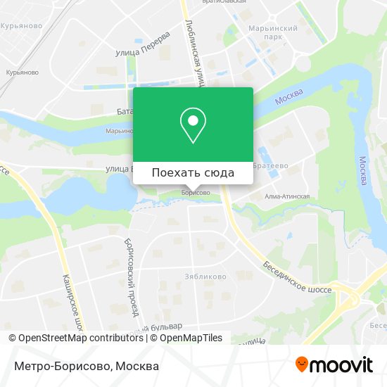 Карта Метро-Борисово