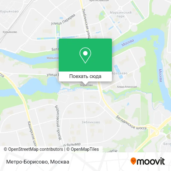 Карта Метро-Борисово