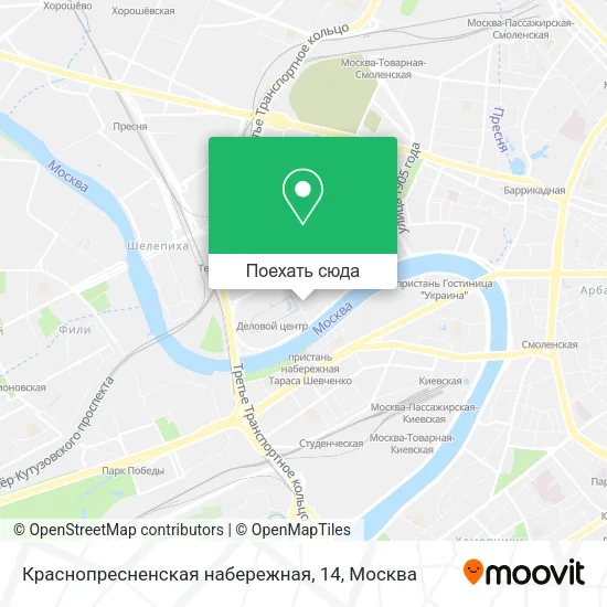 Карта Краснопресненская набережная, 14