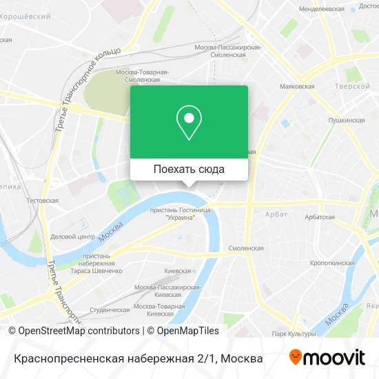 Карта Краснопресненская набережная 2 / 1