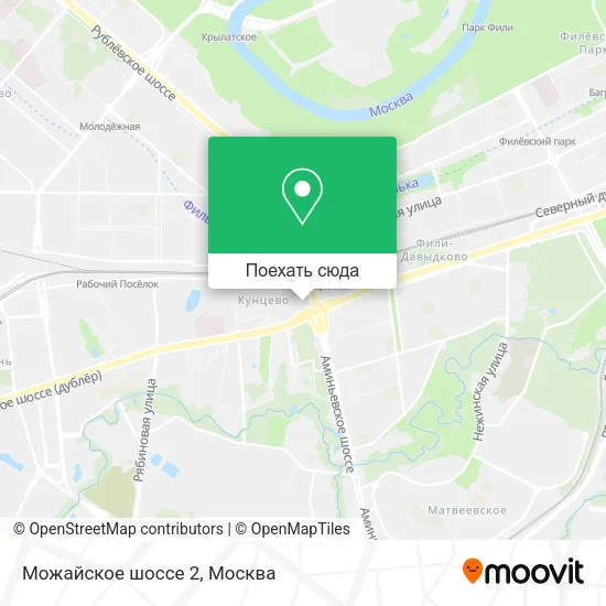 Карта Можайское шоссе 2