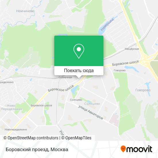 Карта Боровский проезд