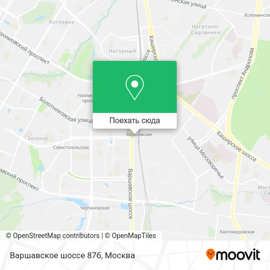 Карта Варшавское шоссе 87б