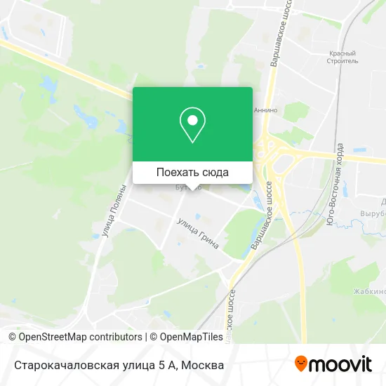 Карта Старокачаловская улица 5 А