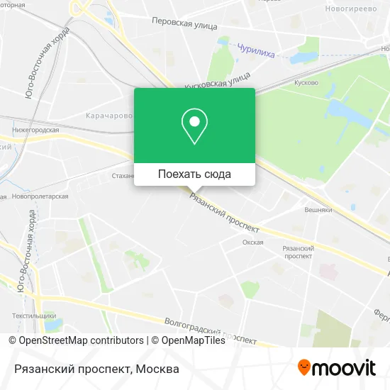 Карта Рязанский проспект