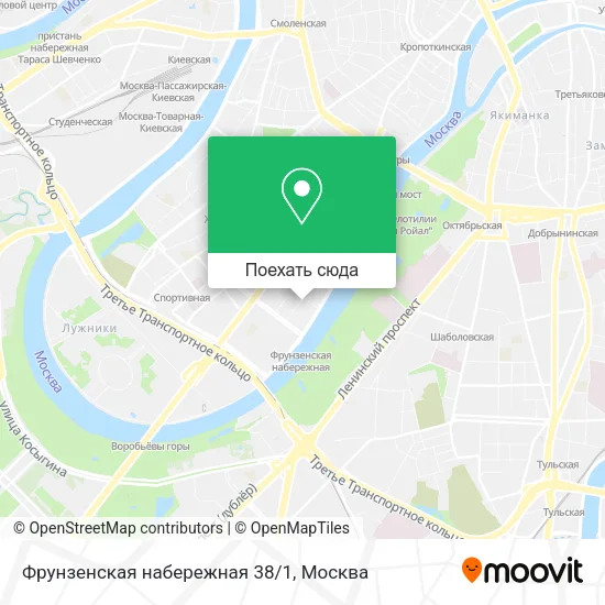 Карта Фрунзенская набережная 38/1