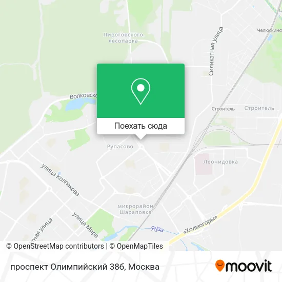 Карта проспект Олимпийский 38б