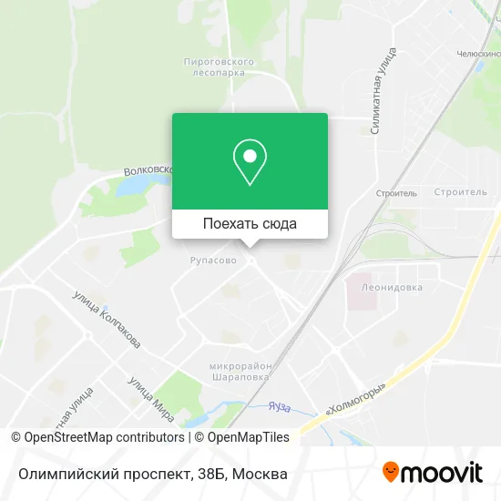 Карта Олимпийский проспект, 38Б