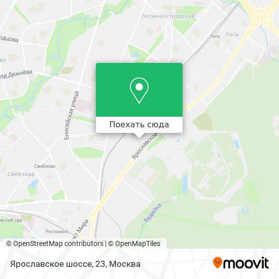 Карта Ярославское шоссе, 23