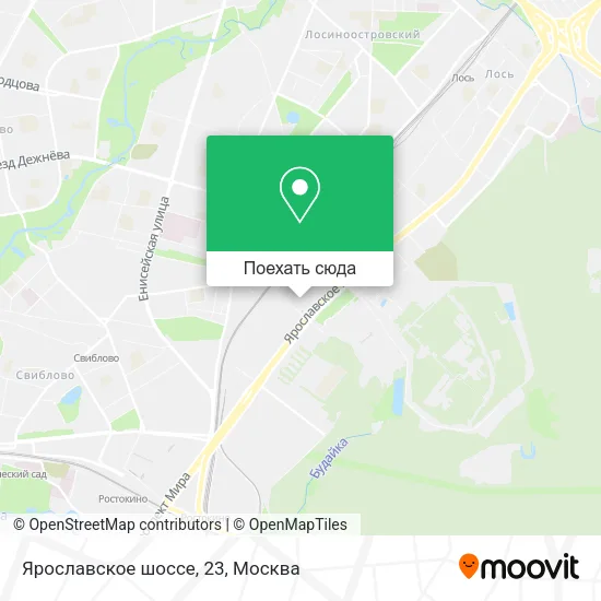 Карта Ярославское шоссе, 23