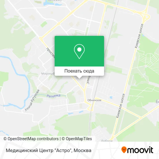 Карта Медицинский Центр "Астро"