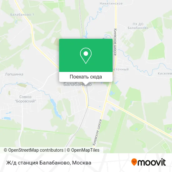 Карта Ж/д станция Балабаново