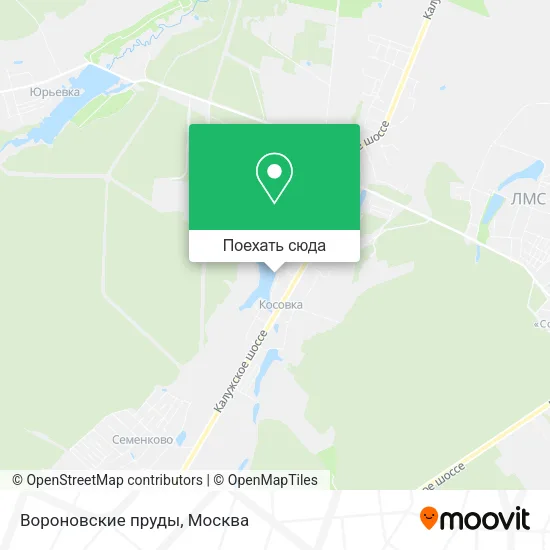 Карта Вороновские пруды