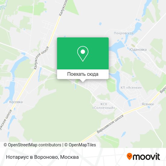 Карта Нотариус в Вороново