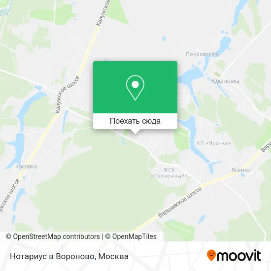 Карта Нотариус в Вороново