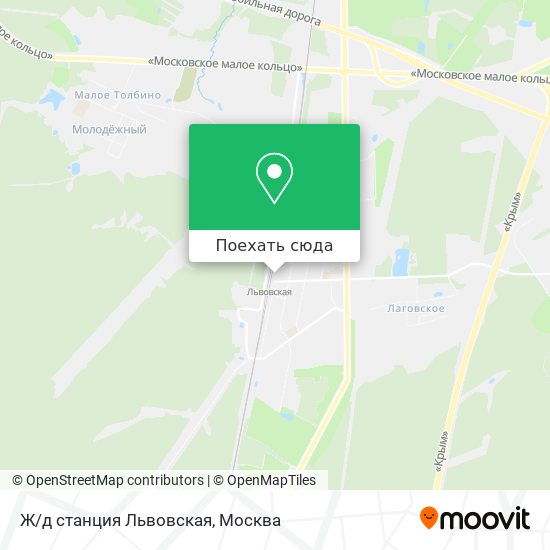 Карта Ж/д станция Львовская