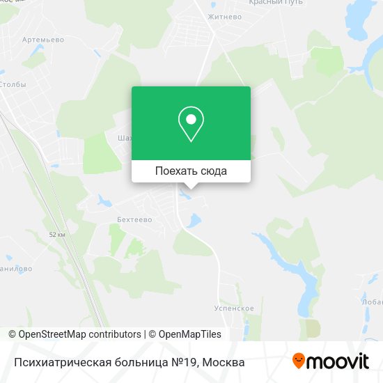Карта Психиатрическая больница №19