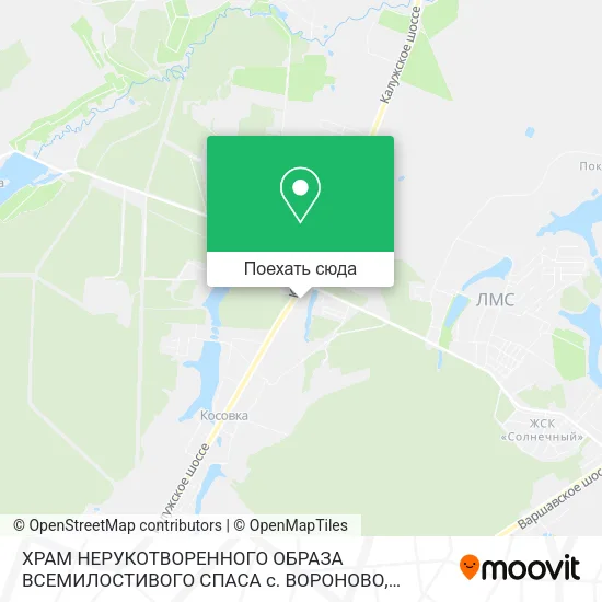 Карта ХРАМ  НЕРУКОТВОРЕННОГО ОБРАЗА  ВСЕМИЛОСТИВОГО СПАСА с. ВОРОНОВО