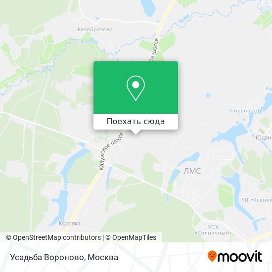 Карта Усадьба Вороново