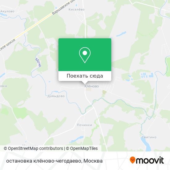 Карта остановка клёново-чегодаево