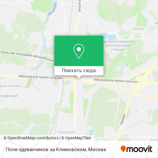 Карта Поле одуванчиков за Климовском