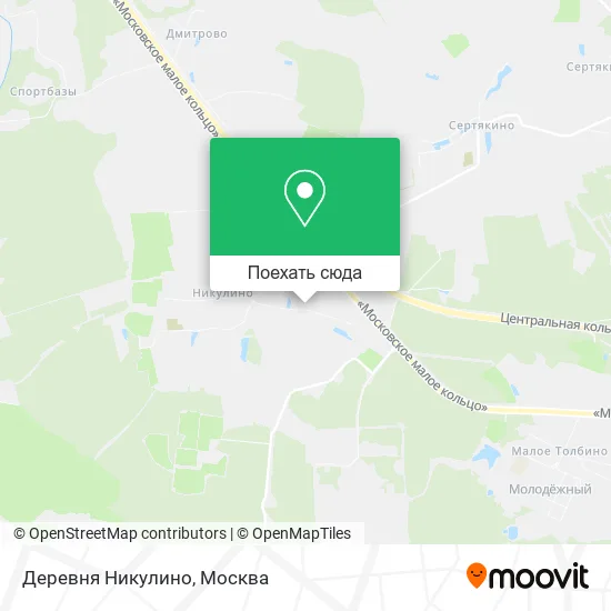 Карта Деревня Никулино