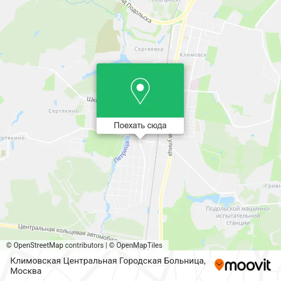 Карта Климовская Центральная Городская Больница