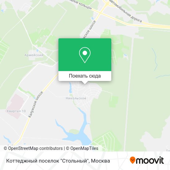 Карта Коттеджный поселок "Стольный"