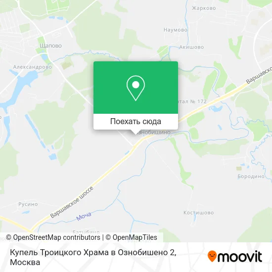 Карта Купель Троицкого Храма в Ознобишено 2