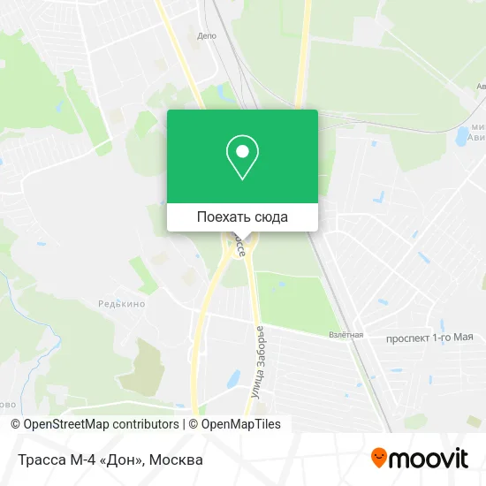 Карта Трасса М-4 «Дон»