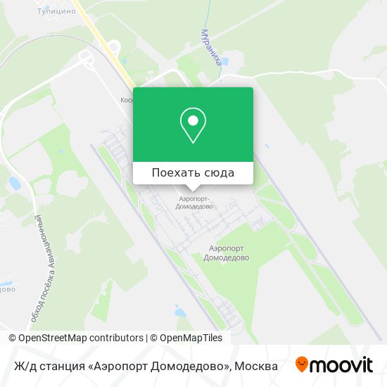 Карта Ж / д станция «Аэропорт Домодедово»