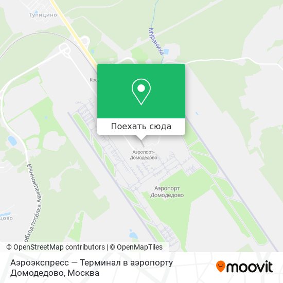 Карта Аэроэкспресс — Терминал в аэропорту Домодедово