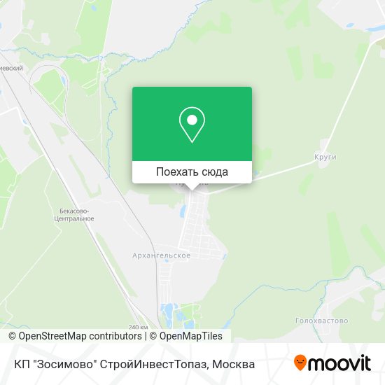 Карта КП "Зосимово" СтройИнвестТопаз