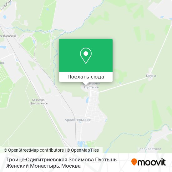 Карта Троице-Одигитриевская Зосимова Пустынь Женский Монастырь