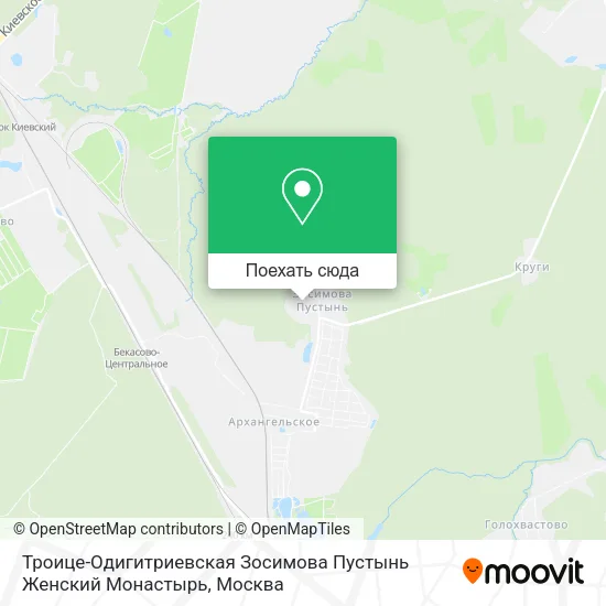 Карта Троице-Одигитриевская Зосимова Пустынь Женский Монастырь