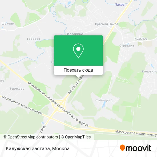Карта Калужская застава