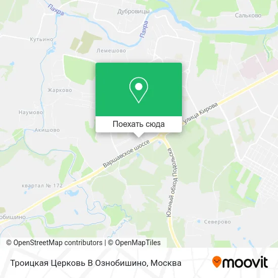 Карта Троицкая Церковь В Ознобишино