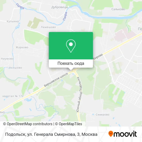 Карта Подольск, ул. Генерала Смирнова, 3