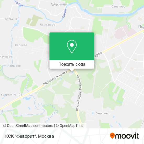 Карта КСК "Фаворит"