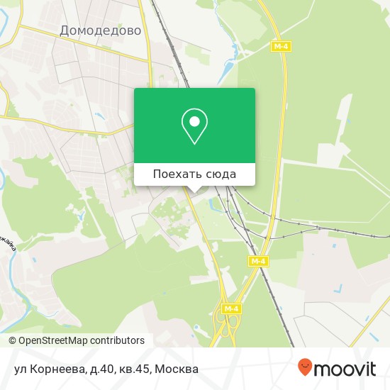 Карта ул Корнеева, д.40, кв.45
