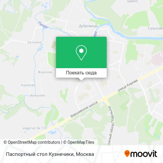 Карта Паспортный стол Кузнечики