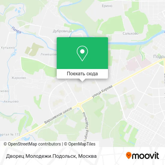 Карта Дворец Молодежи.Подольск