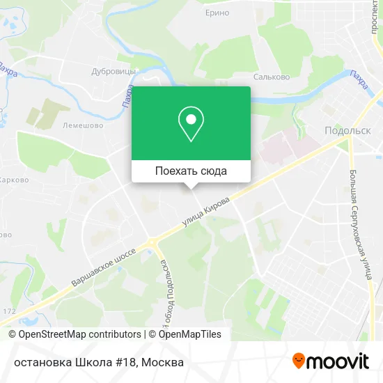 Карта остановка Школа #18