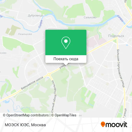 Карта МОЭСК ЮЭС