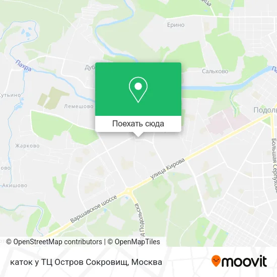 Карта каток у ТЦ Остров Сокровищ
