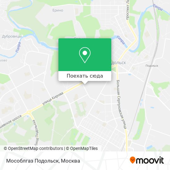 Карта Мособлгаз Подольск