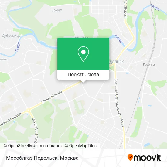 Карта Мособлгаз Подольск