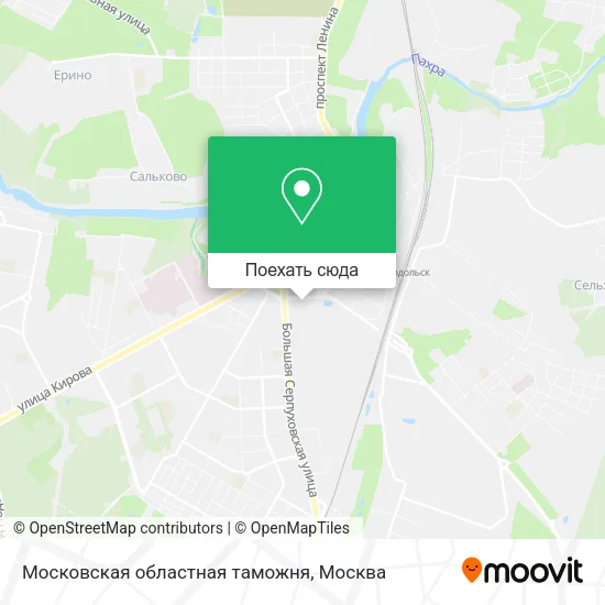 Карта Московская областная таможня