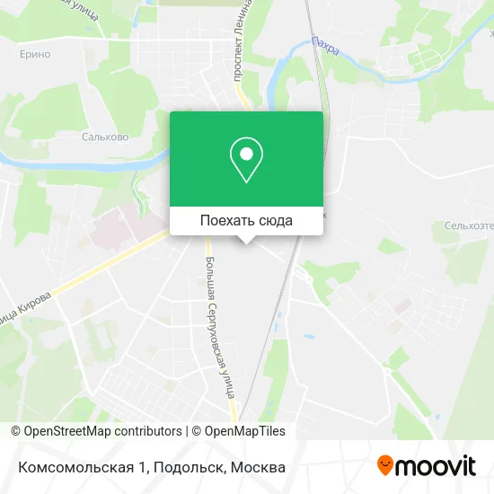 Карта Комсомольская 1, Подольск